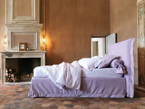 Letto singolo in tessuto Chloè Romantic di Noctis