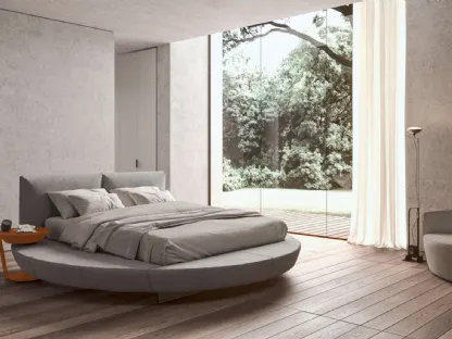 Letto circolare in pelle Zero di Presotto